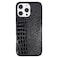 DMaos Compatible with iPhone 16 Pro Max Case for Women Crocodile Synthetic Patent Leather Cover Classic Fashion for iPhone16 Pro Max 2024 69 Inch Black