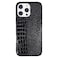 DMaos Compatible with iPhone 16 Pro Max Case for Women Crocodile Synthetic Patent Leather Cover Classic Fashion for iPhone16 Pro Max 2024 69 Inch Black