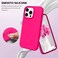 DOMAVER Case for iPhone 16 Pro Max 69 Smooth Liquid Silicone Soft Gel Rubber Microfiber Lining Cushion Cover Shockproof Protective Phone Cases Compatible with iPhone 16 Pro Max Hot Pink