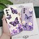 Doowear Galaxy Note 10Plus Case for Women Girls Cute Butterfly Camera Lens Protector Soft TPU Bumper Silicone Shockproof Protective Cover Phone Case for Samsung Galaxy Note 10 Plus 5G 68Purple2