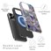 DorisMax for iPhone 15 Pro Case Wireless Charging Compatible DualLayer Hard Shell Silicone Cover Shockproof Protective Phone Case with Stylish Designs for Women Abstract Lotus