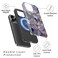 DorisMax for iPhone 15 Pro Case Wireless Charging Compatible DualLayer Hard Shell Silicone Cover Shockproof Protective Phone Case with Stylish Designs for Women Abstract Lotus