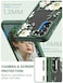 Dretal for Samsung S21 5G Case Floral S21 Plus Military Grade Drop Tested Hard Back Soft Edge Slim Flower Women Girls Protective Cover Screen Protector for Galaxy S21Green