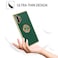 DUEDUE for Samsung Galaxy Note 10 Plus Case with Ring Holder Kickstand 360 Degree Rotation Magnetic Car Finger Soft TPU Slim Cover Protective Phone Case for Samsung Note 10 Plus 5G4G Dark Green