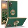DUEDUE for Samsung Galaxy Note 10 Plus Case with Ring Holder Kickstand 360 Degree Rotation Magnetic Car Finger Soft TPU Slim Cover Protective Phone Case for Samsung Note 10 Plus 5G4G Dark Green