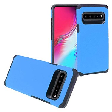 Eaglecell Compatible with Samsung Galaxy S10 5G 67 SMG977 Rubberized Hybrid Phone Case AH2 Blue