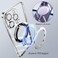 EiYioun Plated Case for iPhone 13 Mini with Metal Ring Holder Stand Compatible with MagSafe Shockproof NonSlip Slim Fit Protective Phone Bumper Cover for iPhone 13 Mini Silver