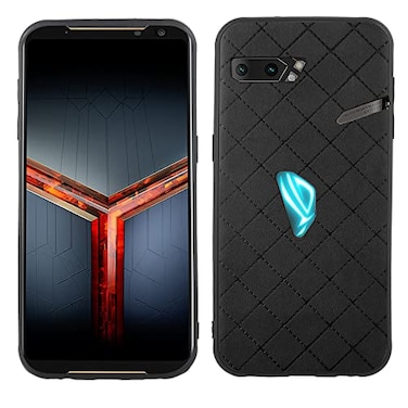 ELISORLI Compatible with ASUS Rog Phone 2 Slim Soft Rubber CaseShock Resistant Rugged Lightweight Flexible AntiSlip Slim Full Fit Body Protective Phone Cover for Asus ROG Phone 2 II ZS660KL Black