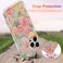 EYZUTAK Case for iPhone 13 Pro Max Colorful Retro Oil Painting Printed Flower Laser Glossy Pattern Cute Curly Wave Edge Exquisite Phone Cover Stylish Durable TPU Protective Case for Girls WomenGreen