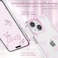 EYZUTAK Case for iPhone 14 Plus Clear Cute Ribbon Bowknot Pattern Aesthetic Transparent Phone Case Raised Camera Protection Stylish Slim Soft Durable TPU Protective Cover for Women Girls Pink