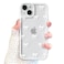 EYZUTAK Case for iPhone 15 Clear Cute Ribbon Bowknot Pattern Aesthetic Transparent Phone Case Raised Camera Protection Stylish Slim Soft Durable TPU Protective Cover for Women Girls White