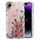 EYZUTAK Case for iPhone 17eiPhone 16e Colorful Retro Oil Painting Printed Flower Laser Glossy Pattern Cute Curly Wave Edge Exquisite Phone Cover Stylish Durable TPU Protective Case for Women Beige