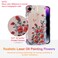 EYZUTAK Case for iPhone 17eiPhone 16e Colorful Retro Oil Painting Printed Flower Laser Glossy Pattern Cute Curly Wave Edge Exquisite Phone Cover Stylish Durable TPU Protective Case for Women Beige