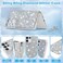 FABSPARK Case for Samsung Galaxy S23 UltraGlitter Crystal Diamond Rhinestone Sequin Shiny Bling Sparkly Glossy Luxury ElectroplatedAesthetic Cute Full Protection for Samsung Galaxy S23 UltraSilver
