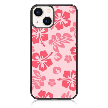 FANXI Red Hibiscus Phone Case Compatible with iPhone 14 61 Inch Shockproof Protective TPU Cute Flower Printed Phone Case Designed for iPhone 14 Case for Men Girls Women