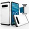 Fastsun Galaxy S10 Plus Case UltraThin Shockproof Hard Back Silicone Dual Layer Protective Credit Card Holder ID Cards Slot Scratchproof Cover Case Compatible with Samsung Galaxy S10 Plus White