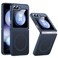 FNDMIL NO1 Magnetic for Samsung Galaxy Z Flip 6 Case with MagSafeAntiFingerprintTranslucent MatteMilitary Grade Drop Tested Slim Hard Case Soft Silicone Bumper for Samsung Flip 6 CaseBlue