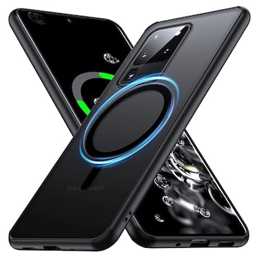 FNDMIL NO1 Magnetic for Samsung Galaxy S20 Ultra Case with MagSafeMilitary Grade Drop TestedTranslucent MatteAntiFingerprint Soft Silicone Bumper for Samsung Galaxy S20 Ultra Phone CaseBlack