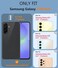 FNTCASE for Galaxy A365G Phone Case A565G Military Grade Drop Protection 14ft Drop Tested Screen Protector Included AntiSlip Matte Textured TPUPC Dual Layer Shockproof Cover Black