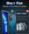 FNTCASE for iPhone 13 Pro Max Case Builtin Screen Protector Kickstand Military Grade Drop Protection Heavy Duty Full Protective Matte Textured Shockproof TPU Rugged Phone Cover Blue