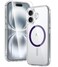 FNTCASE for iPhone 16 Case Clear Magnetic Phone Cases Compatible with Magsafe Slim Anti Yellowing Military Grade Drop Protection Rugged Shockproof Protective Transparent Cell Cover DPurple