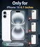 FNTCASE for iPhone 16 Case Clear Magnetic Phone Cases Compatible with Magsafe Slim Anti Yellowing Military Grade Drop Protection Rugged Shockproof Protective Transparent Cell Cover DPurple