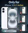 FNTCASE for iPhone 16 Case Clear Magnetic Phone Cases Compatible with Magsafe Slim Anti Yellowing Military Grade Drop Protection Rugged Shockproof Protective Transparent Cell Cover DPurple