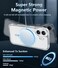 FNTCASE for iPhone 16 Case Clear Magnetic Phone Cases Compatible with Magsafe Slim Anti Yellowing Military Grade Drop Protection Rugged Shockproof Protective Transparent Cell Cover DPurple