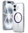 FNTCASE for iPhone 16 Case Clear Magnetic Phone Cases Compatible with Magsafe Slim Anti Yellowing Military Grade Drop Protection Rugged Shockproof Protective Transparent Cell Cover DPurple