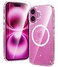 FNTCASE for iPhone 16 Plus Case Clear Magnetic Phone Cases Compatible with Magsafe Slim Anti Yellowing Military Grade Drop Rugged Protective Transparent Cell Phone Cover BGlitter Magnetic