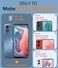 FNTCASE for Moto GPlay 2024 Case Motorola G Play 2024 Case 14FT Military Grade Drop Protection with Screen Protector Shockproof Rugged AntiSlip SweatResistant Matte Dual Layer Daily Cover Black