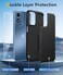 FNTCASE for Moto GPlay 2024 Case Motorola G Play 2024 Case 14FT Military Grade Drop Protection with Screen Protector Shockproof Rugged AntiSlip SweatResistant Matte Dual Layer Daily Cover Black