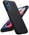 FNTCASE for Moto GPlay 2024 Case Motorola G Play 2024 Case 14FT Military Grade Drop Protection with Screen Protector Shockproof Rugged AntiSlip SweatResistant Matte Dual Layer Daily Cover Black