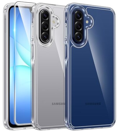 FNTCASE for Samsung Galaxy A175G Case Galaxy A16 5G Clear Case Military Grade Drop Protection Anti Yellowing Cell Phone Cover Rugged Shockproof Protective Bumper Transparent CasesClear