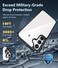 FNTCASE for Samsung Galaxy S24FE Case Clear Military Grade Drop Protection Anti Yellowing Slim Case Rugged Shockproof Protective Transparent Cell Phone CoverBlack