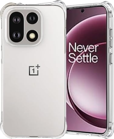 Folmeikat Compatible with OnePlus 15 5G Phone CaseClear Transparent Reinforced Corners TPU ShockAbsorption Flexible Cell Phone Cover for OnePlus 15 678 Clear