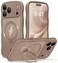 GolbinBox for iPhone 17 Pro Max Case for WomenCompatible with Magsafe360 Spin Magnetic StandCute Wave EdgeMilitaryGrade ProtectionTranslucent Matte Phone Case for iPhone 17Pro MaxWithered Brown