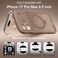 GolbinBox for iPhone 17 Pro Max Case for WomenCompatible with Magsafe360 Spin Magnetic StandCute Wave EdgeMilitaryGrade ProtectionTranslucent Matte Phone Case for iPhone 17Pro MaxWithered Brown