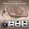 GolbinBox for iPhone 17 Pro Max Case for WomenCompatible with Magsafe360 Spin Magnetic StandCute Wave EdgeMilitaryGrade ProtectionTranslucent Matte Phone Case for iPhone 17Pro MaxWithered Brown