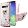 KuDiNi for S10 Plus Case Galaxy S10 Plus Case for Women Glitter Crystal Soft Bling Cute Butterfly Heart Floral Clear Protective Cover with KickstandStrap for Samsung Galaxy S10 Plus 2019Rose Gold