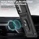 PUSHIMEI for Samsung Galaxy A36 5G Case with Slide Camera Cover HD Screen Protector Military Grade 16ft Drop Tested Magnetic Ring Holder Kickstand Protective Phone Case for Galaxy A36 5G 2025 Black