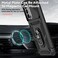 PUSHIMEI for Samsung Galaxy A36 5G Case with Slide Camera Cover HD Screen Protector Military Grade 16ft Drop Tested Magnetic Ring Holder Kickstand Protective Phone Case for Galaxy A36 5G 2025 Black
