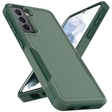 MDCN for Samsung Galaxy S21 Case Dual Layer Protective Heavy Duty Cell Phone Cover Shockproof Rugged with Screen Protector Military Protection Bumper Tough Samsung Galaxy S21 5G 2021 62 Dark Green