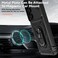 PUSHIMEI for Samsung Galaxy S25 Case with Slide Camera Cover HD Screen Protector 15ft Military Grade Drop Tested Magnetic Ring Holder Kickstand Protective Phone Case for Galaxy S25 2025 62 inch Black