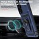 PUSHIMEI for Samsung Galaxy S25 Plus Case with Slide Camera Cover HD Screen Protector Military Grade Drop Tested Magnetic Ring Holder Kickstand Protective Phone Case for Galaxy S25 Plus 5G 2025 Navy B