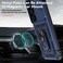 PUSHIMEI for Samsung Galaxy S25 Plus Case with Slide Camera Cover HD Screen Protector Military Grade Drop Tested Magnetic Ring Holder Kickstand Protective Phone Case for Galaxy S25 Plus 5G 2025 Navy B