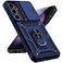 PUSHIMEI for Samsung Galaxy S25 Plus Case with Slide Camera Cover HD Screen Protector Military Grade Drop Tested Magnetic Ring Holder Kickstand Protective Phone Case for Galaxy S25 Plus 5G 2025 Navy B