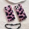 Fycyko Phone Case for iPhone 16 Pro Max Cute Cat Pattern Aesthetic Cool Girly with Phone Charms Strap Chain Protective Case for iPhone 16 Pro MaxPink