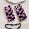 Fycyko Phone Case for iPhone 16 Pro Max Cute Cat Pattern Aesthetic Cool Girly with Phone Charms Strap Chain Protective Case for iPhone 16 Pro MaxPink