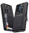 GBEE for Samsung Galaxy Z Fold 4 Case with Card Holder Kickstand Hinge Protection Slide Camera Cover Builtin Screen Protector Rugged Phone Case for Galaxy Z Fold 4 2022 Black